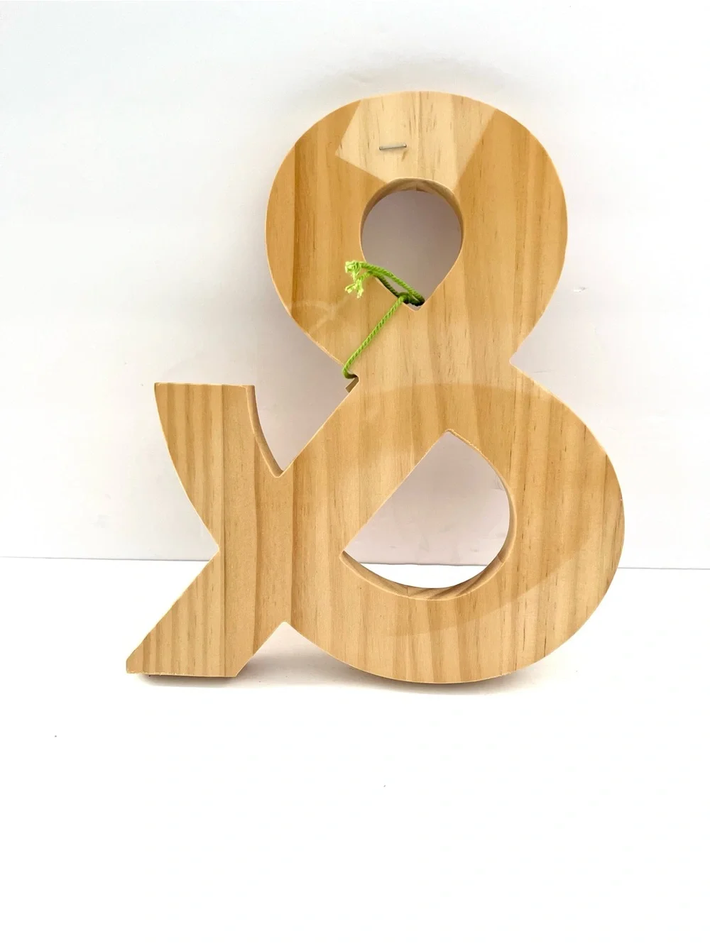Unfinished Wood Ampersand Wall Decor DIY Craft Blank 8” x 9.75”